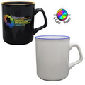 10 Oz. Titan with Halo Mug - 4 Color Process (White/Royal Blue)